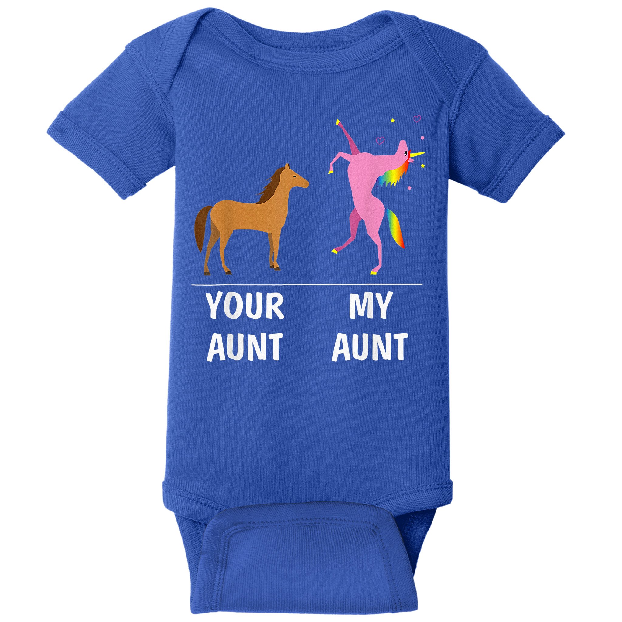 Your Aunt Horse My Aunt Unicorn Funny Baby Bodysuit