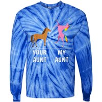 Your Aunt Horse My Aunt Unicorn Funny Tie-Dye Long Sleeve Shirt