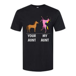 Your Aunt Horse My Aunt Unicorn Funny Softstyle CVC T-Shirt