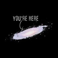 You Are Here Milky Way Science Planet Astronomer Full-Length Apron With Pockets