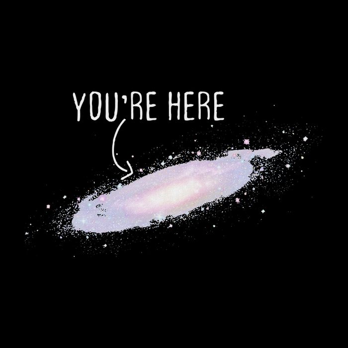 You Are Here Milky Way Science Planet Astronomer Full-Length Apron With Pockets