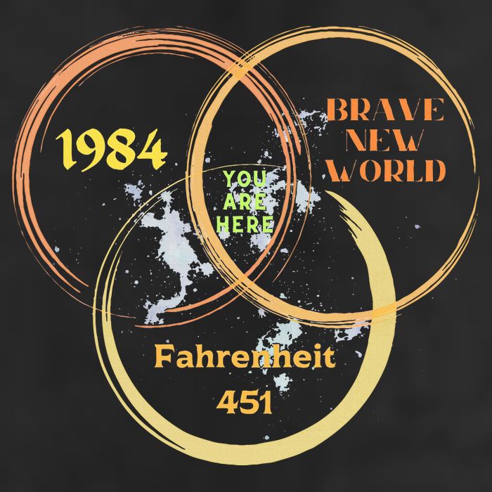 You Are Here 1984 Brave New World Dystopia Cool Comfort Performance Bucket Hat