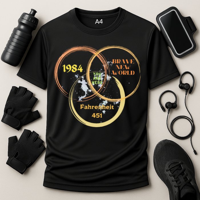 You Are Here 1984 Brave New World Dystopia Cooling Performance Crew T-Shirt