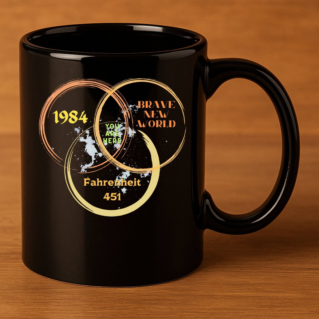 You Are Here 1984 Brave New World Dystopia 11oz C Handle Ceramic Mug