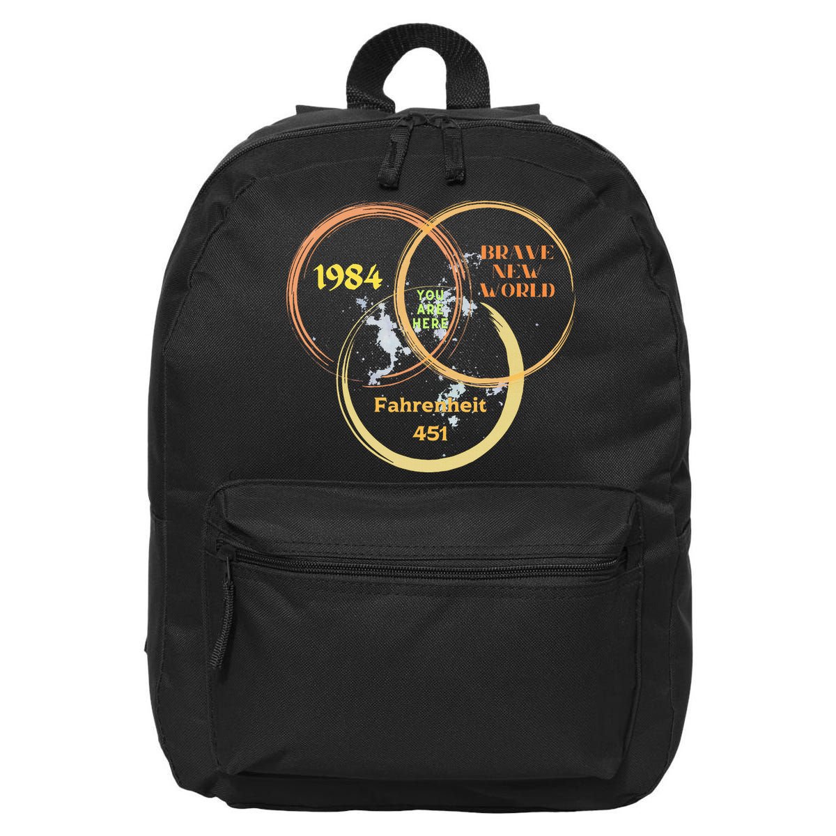 You Are Here 1984 Brave New World Dystopia 16 in Basic Backpack