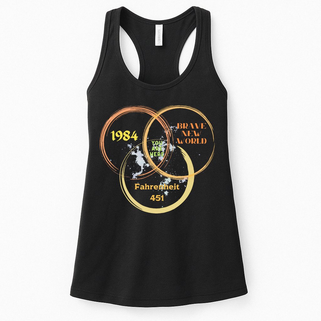 You Are Here 1984 Brave New World Dystopia Womens Tank Top
