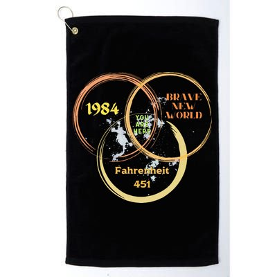 You Are Here 1984 Brave New World Dystopia Golf Towel