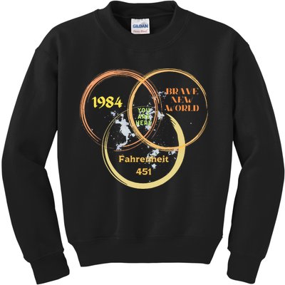 You Are Here 1984 Brave New World Dystopia Kids Sweatshirt