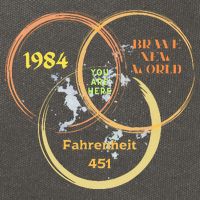 You Are Here 1984 Brave New World Dystopia Cotton Canvas Backpack