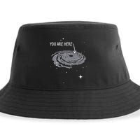 You Are Here Astronomy Galaxy Astronomer Science Fan Sustainable Bucket Hat
