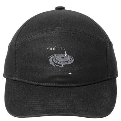 You Are Here Astronomy Galaxy Astronomer Science Fan 7-Panel Snapback Hat