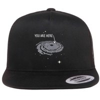 You Are Here Astronomy Galaxy Astronomer Science Fan Flat Bill Trucker Hat