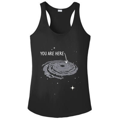 You Are Here Astronomy Galaxy Astronomer Science Fan Ladies PosiCharge Competitor Racerback Tank
