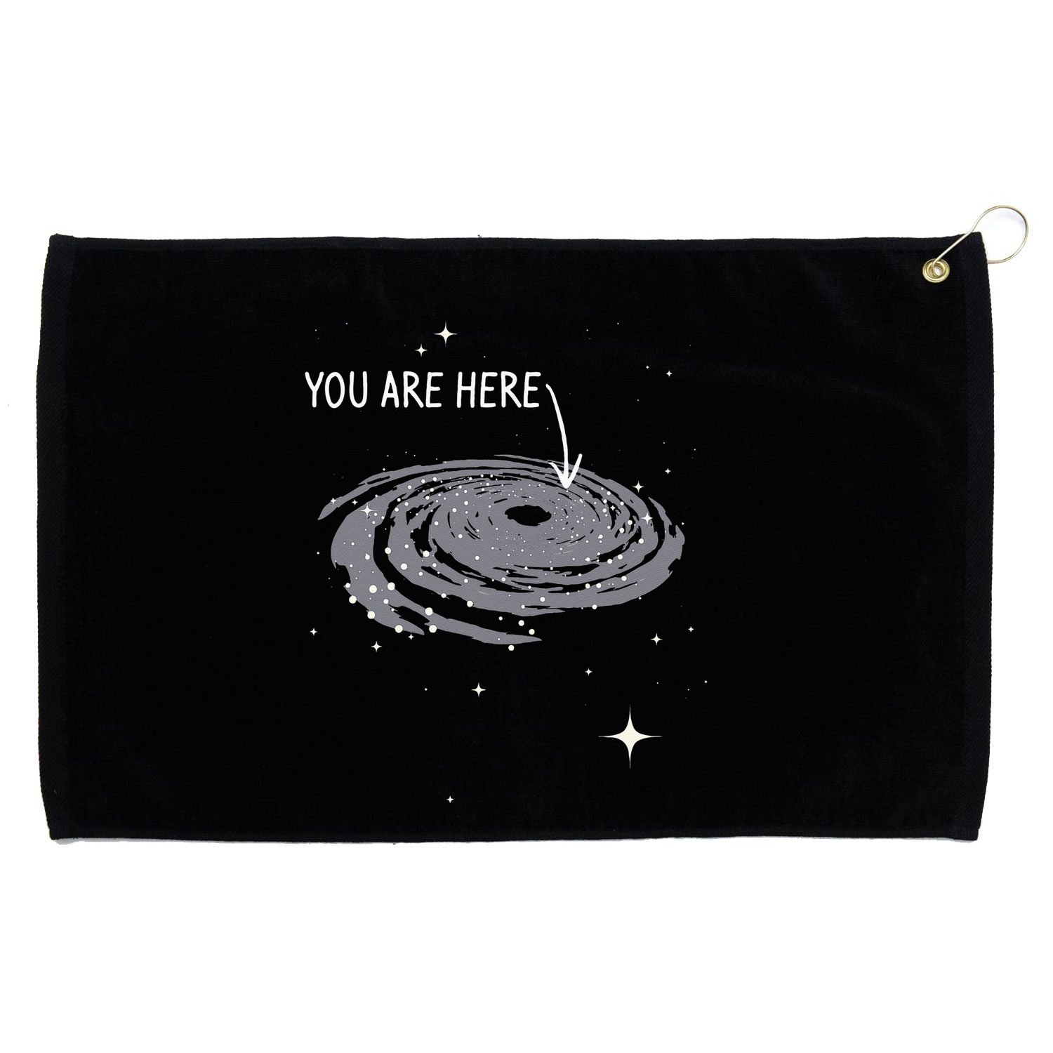 You Are Here Astronomy Galaxy Astronomer Science Fan Grommeted Golf Towel