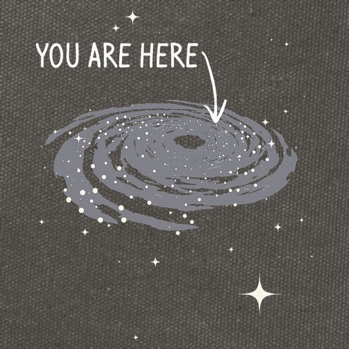 You Are Here Astronomy Galaxy Astronomer Science Fan Cotton Canvas Backpack