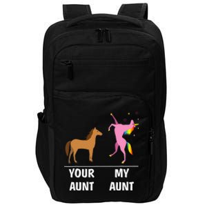 Your Aunt Horse My Aunt Unicorn Funny Outfit Tees Gift Impact Tech Backpack