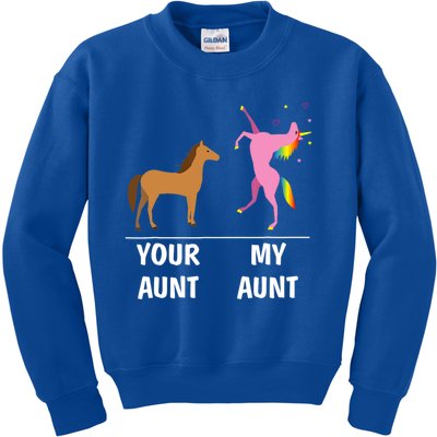 Your Aunt Horse My Aunt Unicorn Funny Outfit Tees Gift Kids Sweatshirt