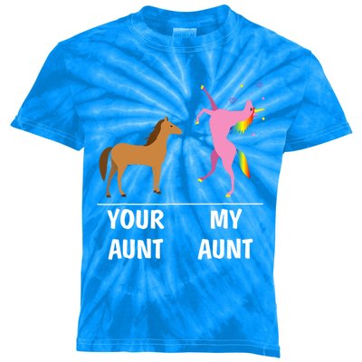 Your Aunt Horse My Aunt Unicorn Funny Outfit Tees Gift Kids Tie-Dye T-Shirt