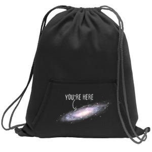 You Are Here Milky Way Science Planet Astronomer Sweatshirt Cinch Pack Bag