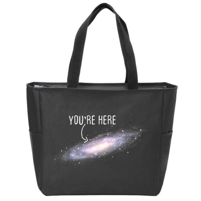 You Are Here Milky Way Science Planet Astronomer Zip Tote Bag