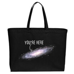 You Are Here Milky Way Science Planet Astronomer Cotton Canvas Jumbo Tote