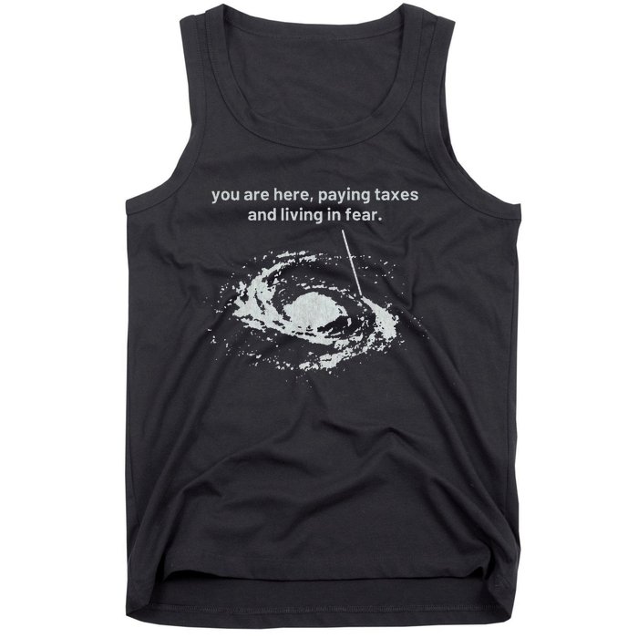 You Are Here Paying Taxes And Living In Fear Tank Top