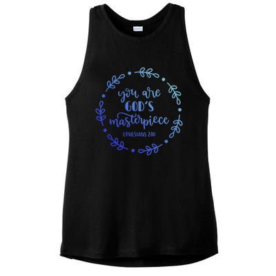 You Are His Masterpiece Bible Quote Religious Belief Design Cute Gift Ladies PosiCharge Tri-Blend Wicking Tank