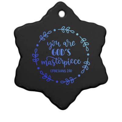 You Are His Masterpiece Bible Quote Religious Belief Design Cute Gift Ceramic Star Ornament