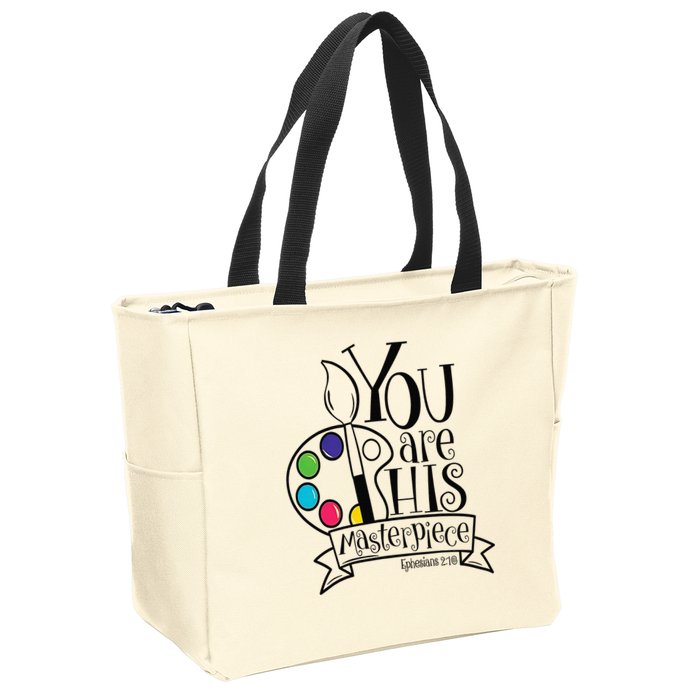 You Are His Masterpiece Christian Zip Tote Bag