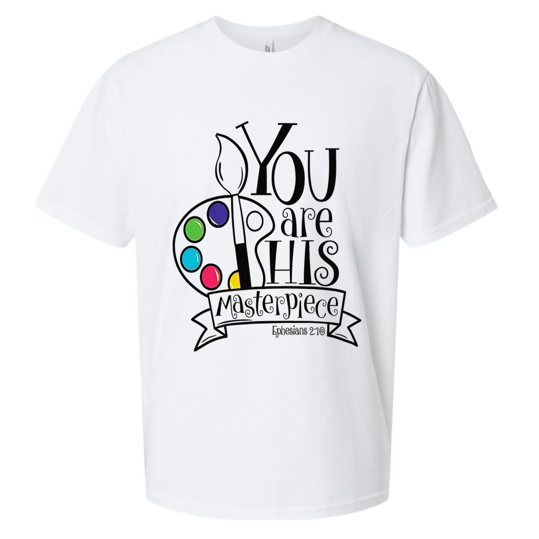 You Are His Masterpiece Christian Sueded Cloud Jersey T-Shirt