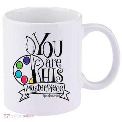 You Are His Masterpiece Christian 11oz C Handle Ceramic Mug
