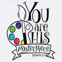 You Are His Masterpiece Christian Flat Bill Trucker Hat