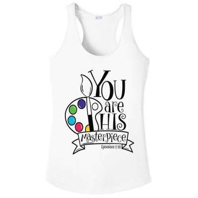 You Are His Masterpiece Christian Ladies PosiCharge Competitor Racerback Tank