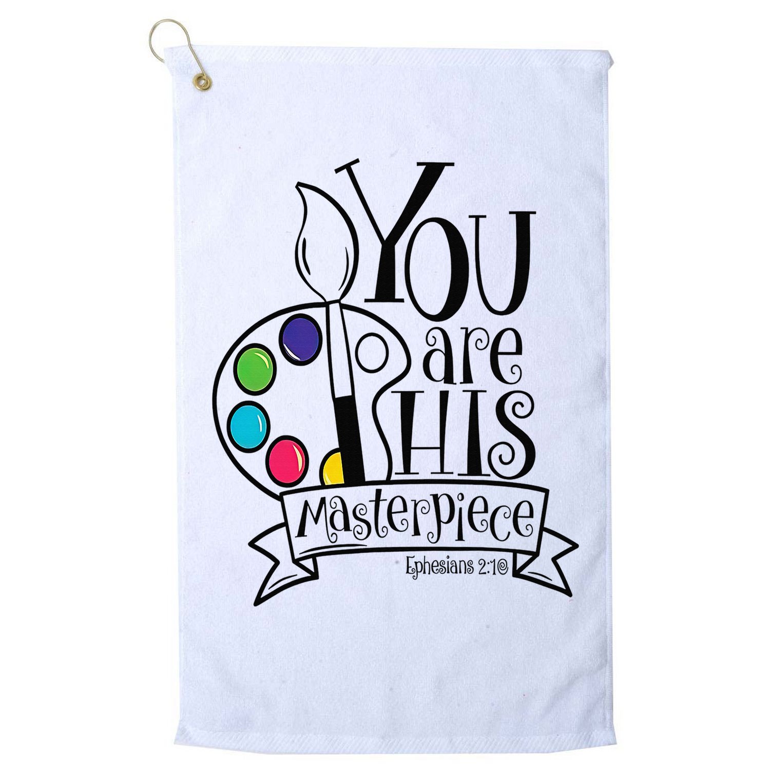 You Are His Masterpiece Christian Golf Towel