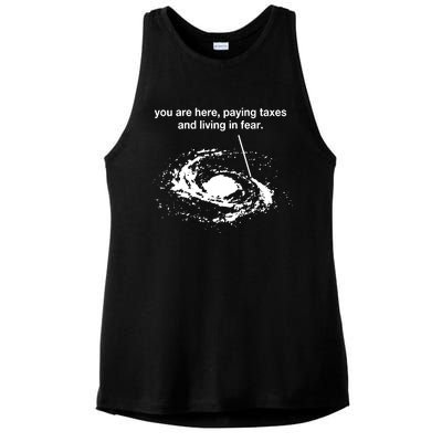 You Are Here Paying Taxes And Living In Fear Ladies PosiCharge Tri-Blend Wicking Tank