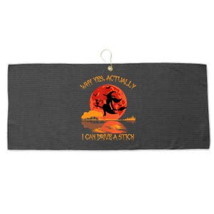 Yes Actually I Can Drive A Stick Halloween 2022 Large Microfiber Waffle Golf Towel