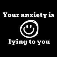 Your Anxiety Is Lying To You Drawstring Bag