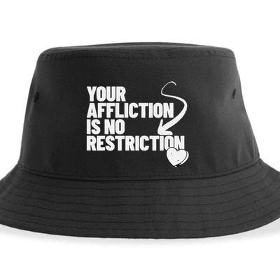 Your Affliction Is No Restriction Inspirational Motivation Sustainable Bucket Hat