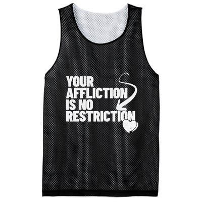 Your Affliction Is No Restriction Inspirational Motivation Mesh Reversible Basketball Jersey Tank