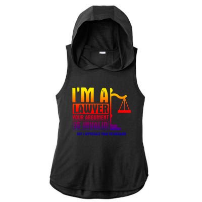 Your Agrut Is Invalid But I Appreciate Lawyer Cool Gift Ladies PosiCharge Tri-Blend Wicking Draft Hoodie Tank