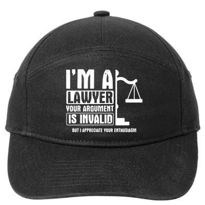 Your Agrut Is Invalid But I Appreciate Lawyer Cool Gift 7-Panel Snapback Hat