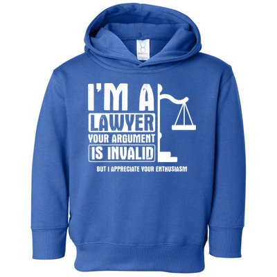 Your Agrut Is Invalid But I Appreciate Lawyer Cool Gift Toddler Hoodie