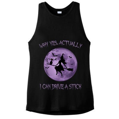 Yes Actually I Can Drive A Stick Halloween 2022 Ladies PosiCharge Tri-Blend Wicking Tank