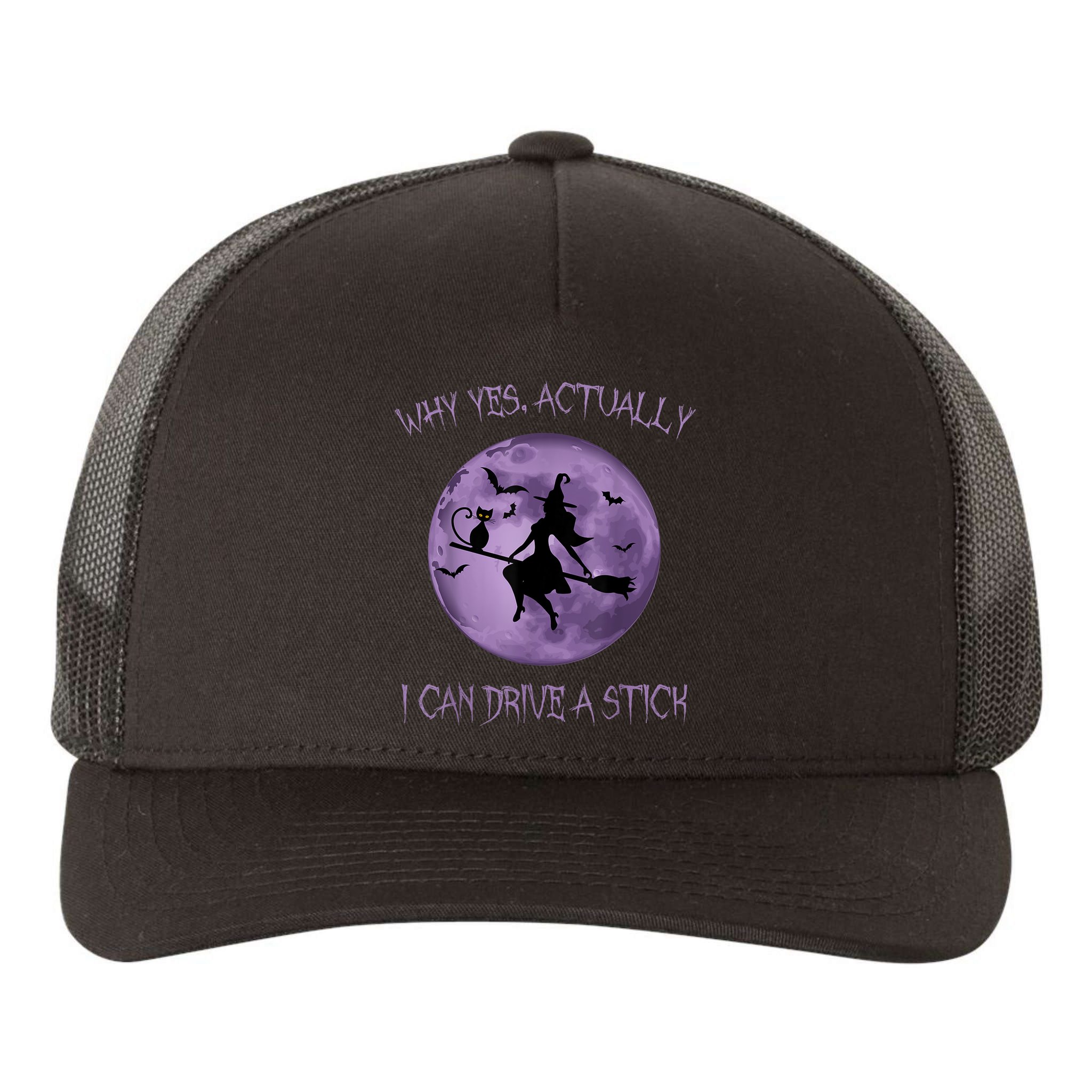 Yes Actually I Can Drive A Stick Halloween 2022 Yupoong Adult 5-Panel Trucker Hat