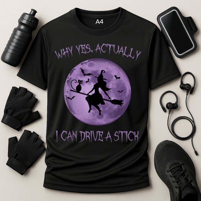 Yes Actually I Can Drive A Stick Halloween 2022 Cooling Performance Crew T-Shirt