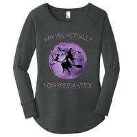 Yes Actually I Can Drive A Stick Halloween 2022 Women's Perfect Tri Tunic Long Sleeve Shirt