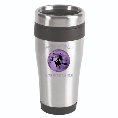 Yes Actually I Can Drive A Stick Halloween 2022 16oz Travel Tumbler