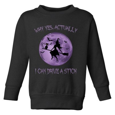 Yes Actually I Can Drive A Stick Halloween 2022 Toddler Sweatshirt