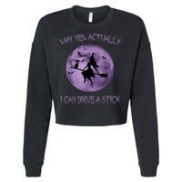 Yes Actually I Can Drive A Stick Halloween 2022 Cropped Pullover Crew
