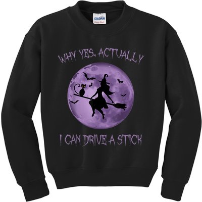 Yes Actually I Can Drive A Stick Halloween 2022 Kids Sweatshirt